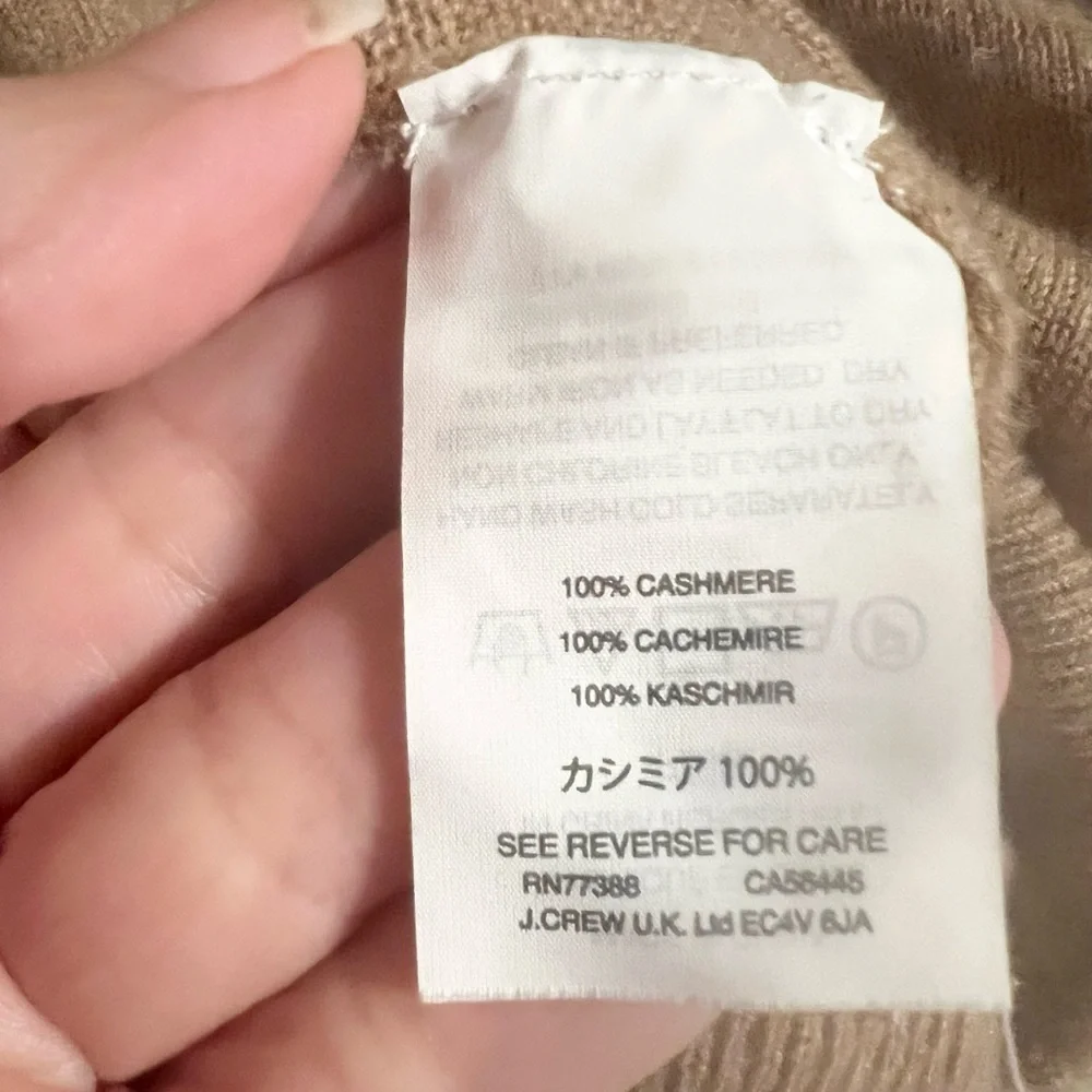 J.Crew V-neck Boyfriend Cashmere Sweater oversized small